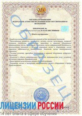Образец сертификата соответствия (приложение) Бутурлиновка Сертификат ISO 27001