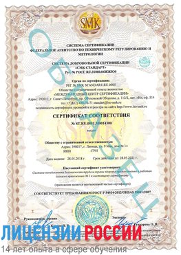 Образец сертификата соответствия Бутурлиновка Сертификат OHSAS 18001