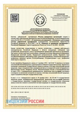 Приложение к сертификату для ИП Бутурлиновка Сертификат СТО 03.080.02033720.1-2020